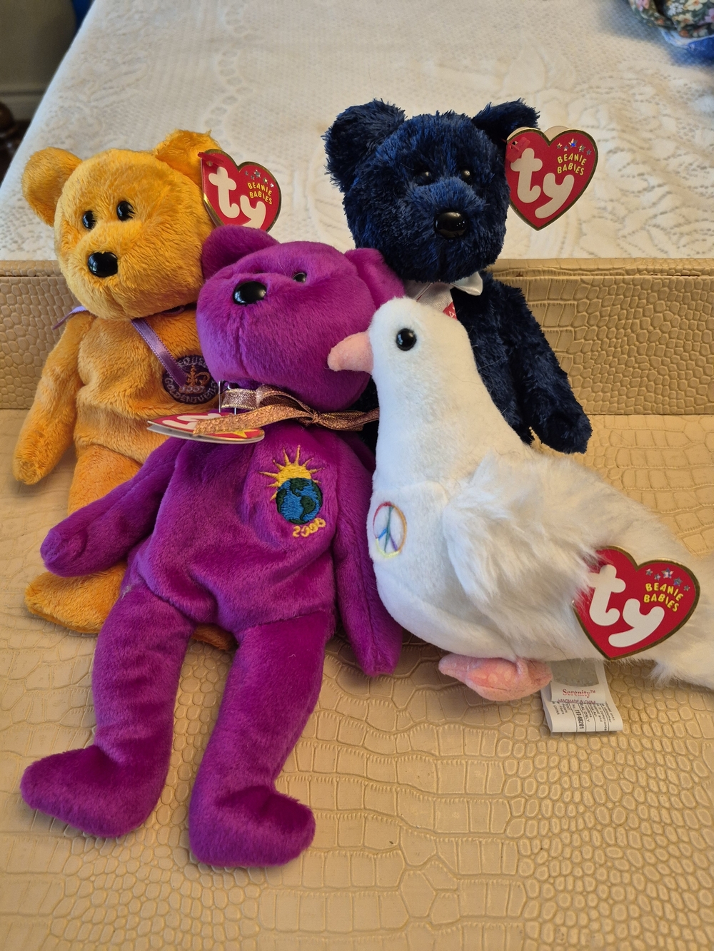 Vintage Ty Beanie Babies/Celebrations , Pops, Millenium, And Serenity